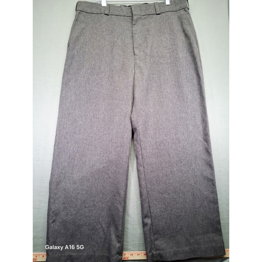 Men's Rawling Pants Gray Pockets Size 40x29 Flat‎ Front Straight Leg